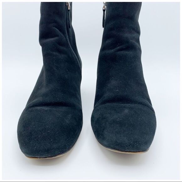 Studiolee Black Suede Crystal Heel Ankle Boots - Picture 3 of 13